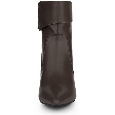 Women's Pointed Toe Side Zip Kitten Heel Ankle Boots