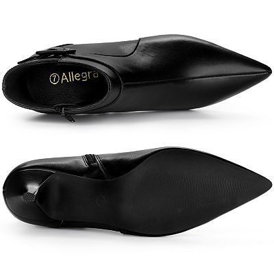 Beauty Cry Women's Black Booties Kitten Low Heel Ankle Boots Block