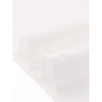 Summer Tops for Women's Short Tulip Sleeve Button Front V Neck Eyelet Loose Fit Top