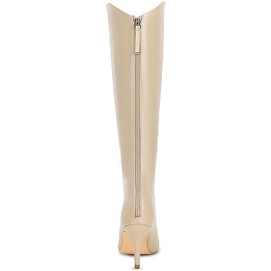 Women's Pointed Toe Stiletto Heel Knee High Boots