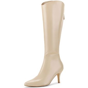 Women's Pointed Toe Stiletto Heel Knee High Boots