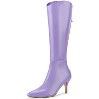 Women's Pointed Toe Stiletto Heel Knee High Boots