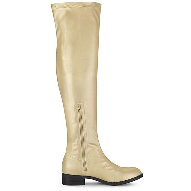 Women's Thigh High Boots Low Block Heel Fashion Over the Knee High Boots