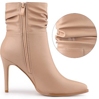 Women's Slouched Pointed Toe Stiletto Heels Ankle Boot