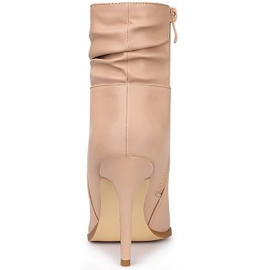 Women's Slouched Pointed Toe Stiletto Heels Ankle Boot