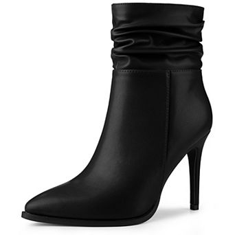 Women's Slouched Pointed Toe Stiletto Heels Ankle Boot