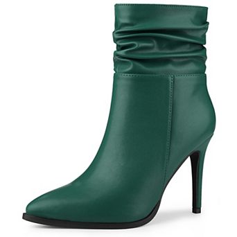 Women's Slouched Pointed Toe Stiletto Heels Ankle Boot