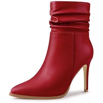 Women's Slouched Pointed Toe Stiletto Heels Ankle Boot