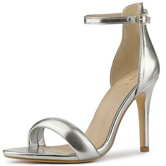 Women's Open Toe Buckle Ankle Strap Stiletto High Heel Sandals