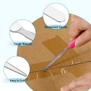 Letter Opener 2 Pcs Stainless Steel Envelope Lightweight Handle Mail Opener for Box Open