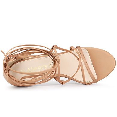 Women's Strappy Straps Lace Up Stiletto Heel Sandals