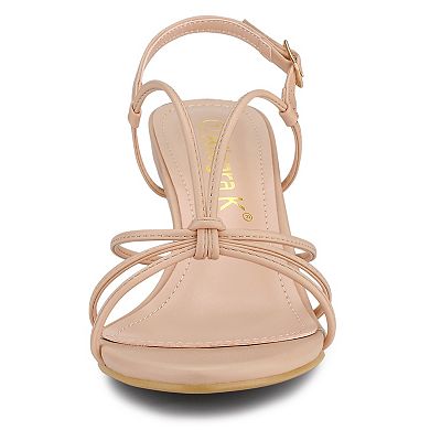 Women's Strappy Slingback Kitten Heels Sandals