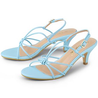 Women's Strappy Slingback Kitten Heels Sandals