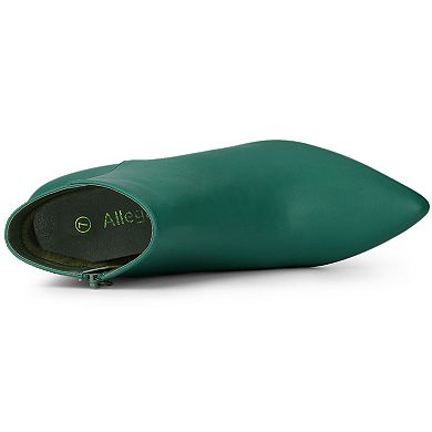 Women's Pointed Toe Zipper Stiletto Heel Ankle Boots