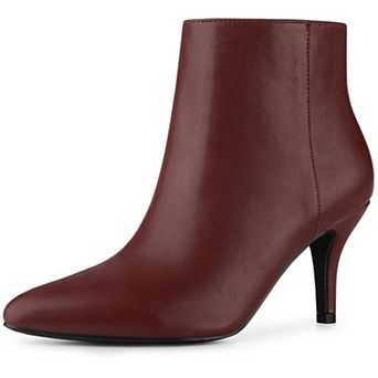 Women's Pointed Toe Zipper Stiletto Heel Ankle Boots