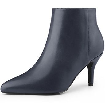 Women's Pointed Toe Zipper Stiletto Heel Ankle Boots