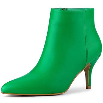 Women's Pointed Toe Zipper Stiletto Heel Ankle Boots