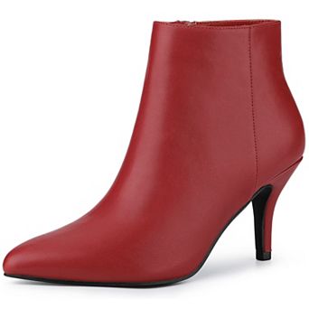 Women's Pointed Toe Zipper Stiletto Heel Ankle Boots