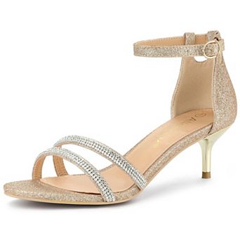 Women's Stiletto Kitten Heels Glitter Heel Sandals
