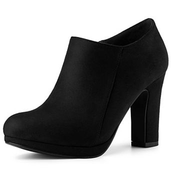Women's Platform Round Toe Chunky Heel Ankle Booties