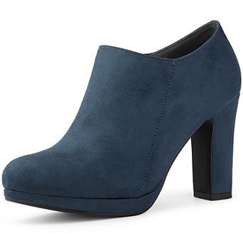 Women's Platform Round Toe Chunky Heel Ankle Booties