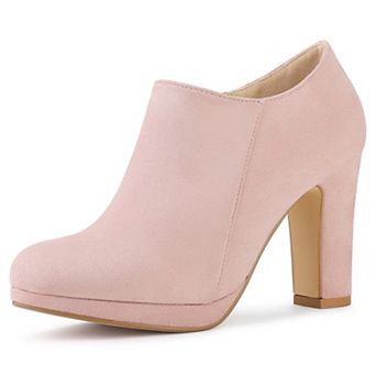 Women's Platform Round Toe Chunky Heel Ankle Booties