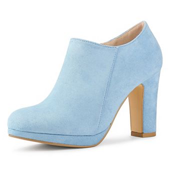 Women's Platform Round Toe Chunky Heel Ankle Booties