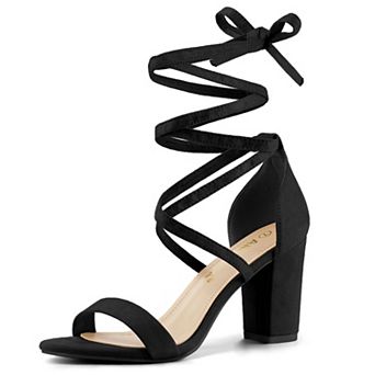 Women's Strappy Lace Up Heel Chunky High Heels Sandals