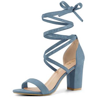 Women's Strappy Lace Up Heel Chunky High Heels Sandals