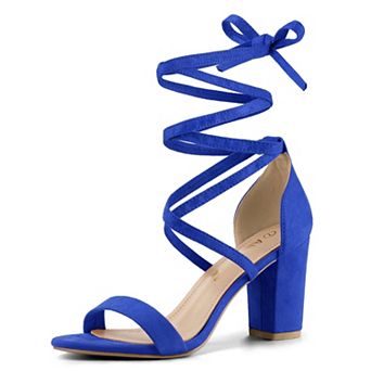 Women's Strappy Lace Up Heel Chunky High Heels Sandals