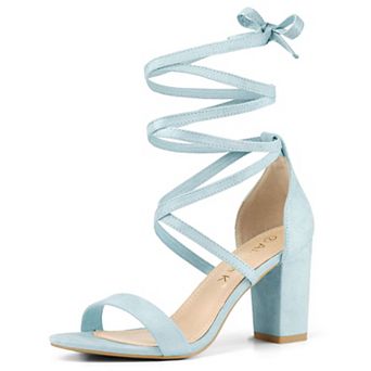 Women's Strappy Lace Up Heel Chunky High Heels Sandals