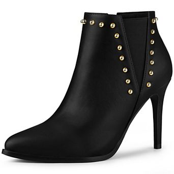Women's Pointed Toe Stiletto Heels Heel Chelsea Ankle Boots