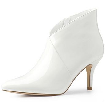 Women's V Shape Pointed Toe Stiletto Heel Ankle Boots