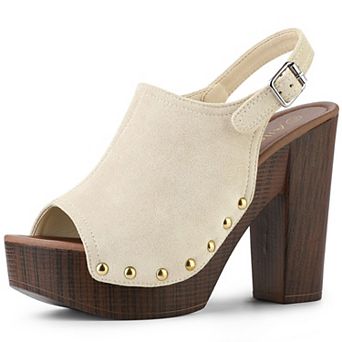 Women's Slingback Platform Chunky Heel Sandals