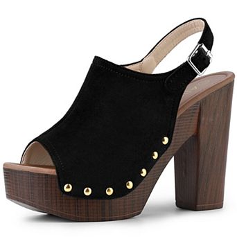 Women's Slingback Platform Chunky Heel Sandals