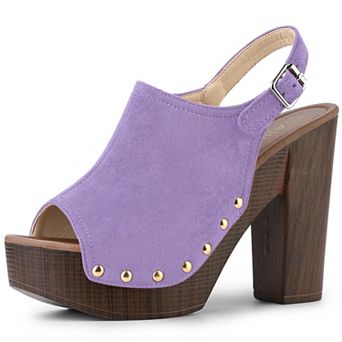 Women's Slingback Platform Chunky Heel Sandals