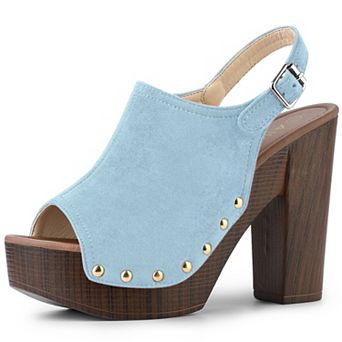 Women's Slingback Platform Chunky Heel Sandals