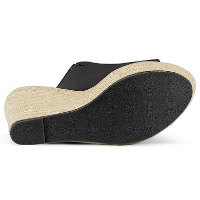 Women's Slip on Platform Sandals Espadrilles Wedges Slides Mules