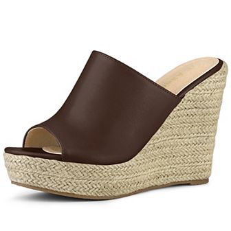 Women's Slip on Platform Sandals Espadrilles Wedges Slides Mules