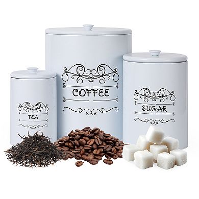 Canister Set for Kitchen Counter, for Coffee, Sugar, Tea Storage, 473oz Total
