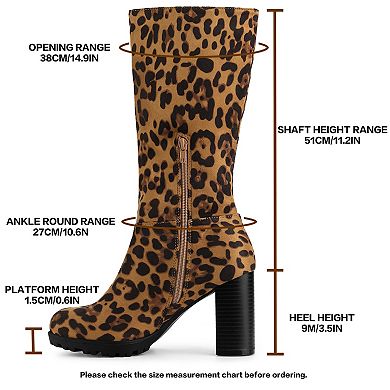 mid calf block heel boots