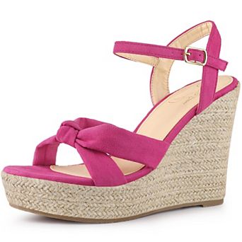 Women's Platform Slingback Espadrille Wedge Heel Sandals