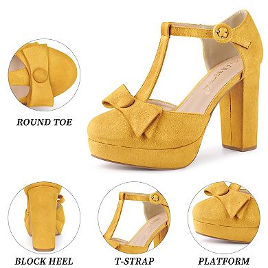 Women's Mary Janes Platform Pumps Costumes Chunky Heels Dress Shoes