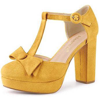 Women's Mary Janes Platform Pumps Costumes Chunky Heels Dress Shoes