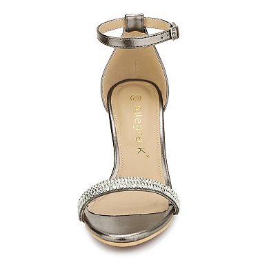 Women's Stiletto Heels Rhinestone Ankle Strap Sandals