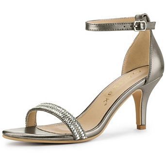 Women's Stiletto Heels Rhinestone Ankle Strap Sandals