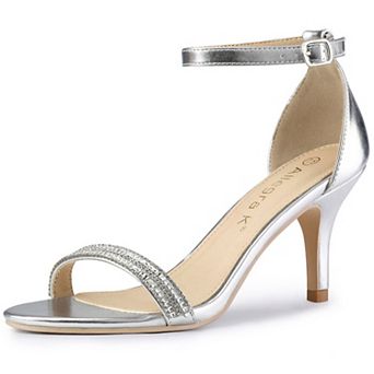 Women's Stiletto Heels Rhinestone Ankle Strap Sandals