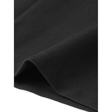 Sleeveless Work Dresses for Women's Crew Neck Slit Teacher Office Mini Dress