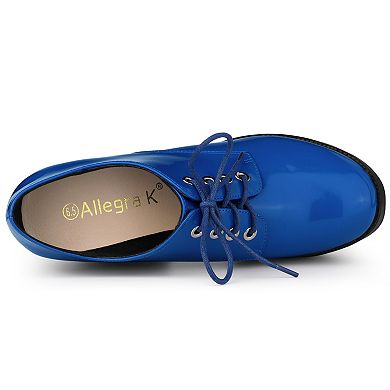 Women's Platform Lace Up Chunky Heel Ankle Boots