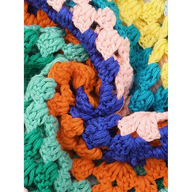 Women's Hollow Out Cami Top Mini Skirt 2 Pieces Bikini Sets Summer Beach Crochet Knit Sets